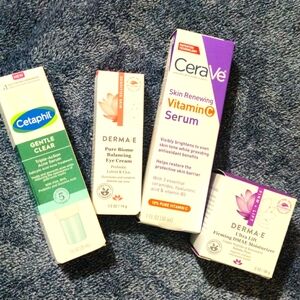 Skincare (Cetaphil,CeraVe,Derma E)